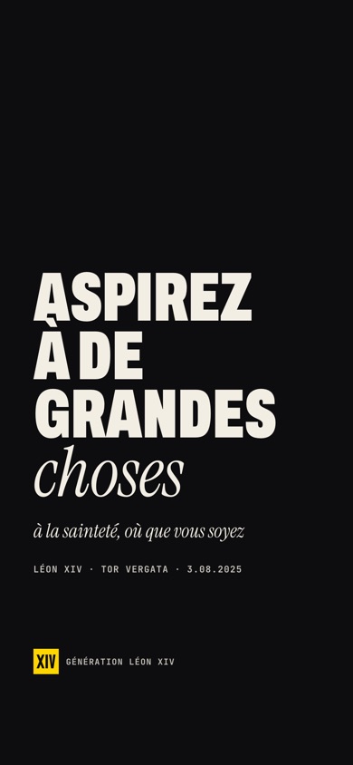 Fond d’écran « Aspirez à de grandes choses »